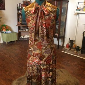 Vintage Handmade Dress with Pussycat Bow